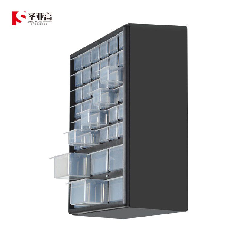 圣亚高组合抽屉式五金零件盒工具箱可拆卸挂壁式整理箱维修收纳箱