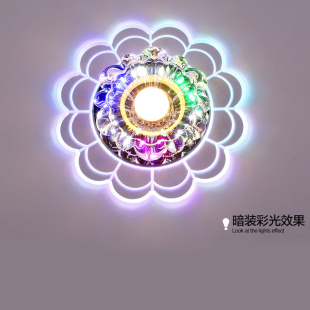 简约走廊灯过道灯LED水晶灯天花灯玄关灯门厅入户灯创意小吸顶灯