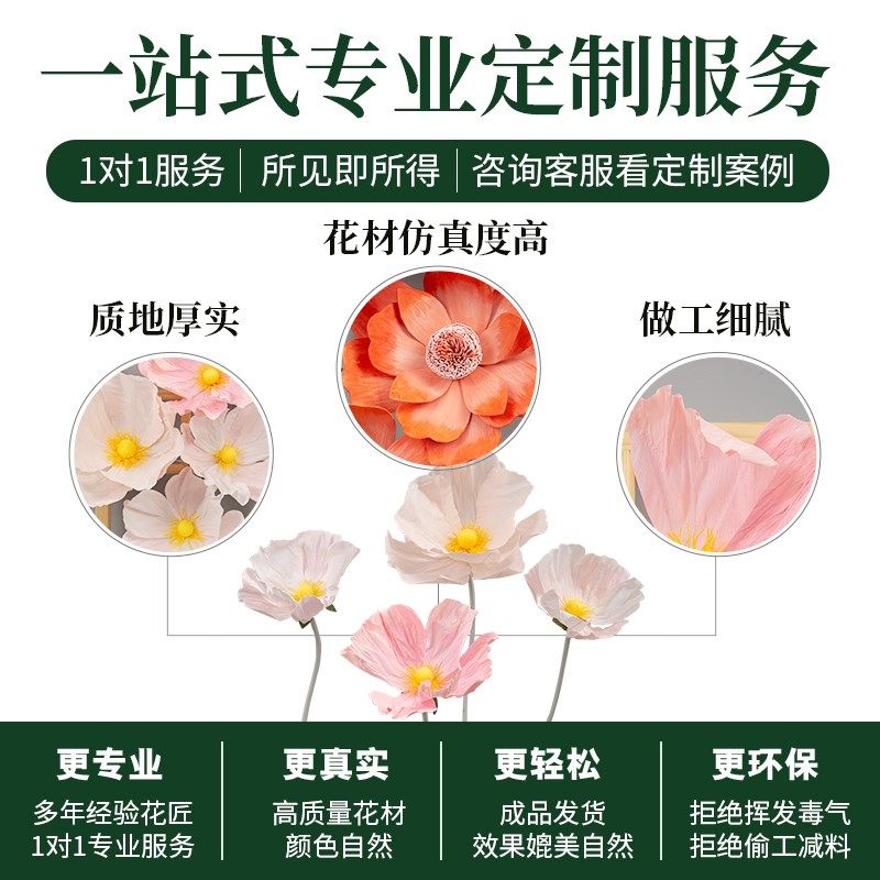 巨型手工纸艺窗花壁挂大花朵eva纸艺橱窗网红打卡造景装饰假花