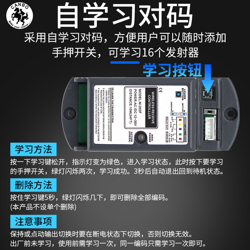 自动门手押开关电动感应门平移门进出手压按钮玻璃门门禁无线触摸