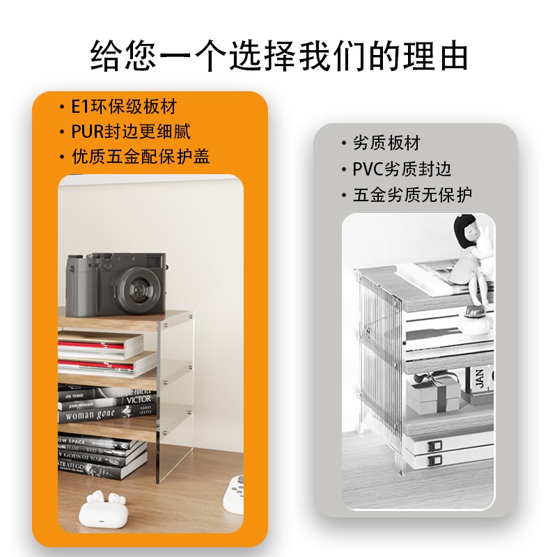 电脑台式机显示器亚克力底座办公室置物架收纳增高台架家用抬高架