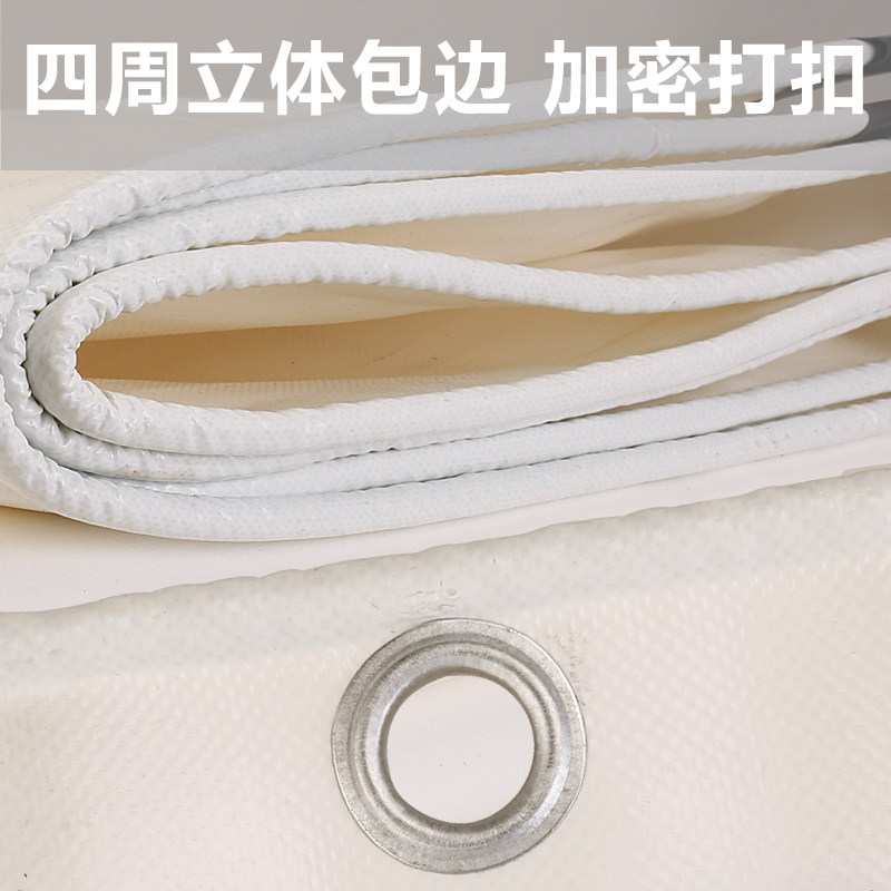 白色新款雨棚帆布防水篷布帐篷雨棚布摆摊车挡风帘摆摊挡风神器
