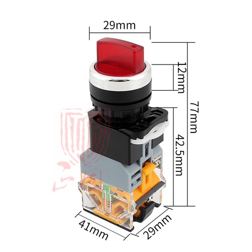 LA38-11X2D带灯旋钮开关LA38-20X3D 一开一闭安装孔22mm二开自锁