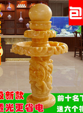 开业新款招水球转运球材水喷泉室内摆件石流工艺品家居现代风财球