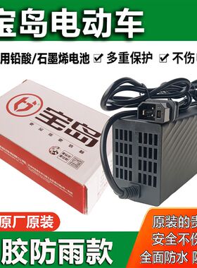 宝石电动车原装充电器48V30Ah60V72V96V20A铅h酸岛墨烯新国标插头