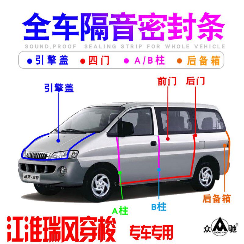 音淮瑞风商务/祥和/穿梭防车门隔江密封条全尘降噪加改装配件装饰