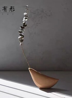 象有形/实木日关鸟形现代抽干造型花插  象花花器 玄式桌面摆件