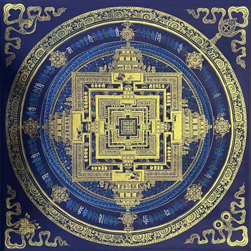 唐卡手绘挂画纯手工画玄关唐卡装饰画入户装裱西藏纯手绘唐卡