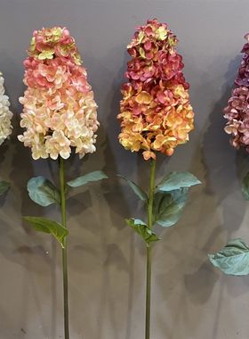欧式仿真花假花单支客厅家居商店装球花绢花摆件高枝画干意绣饰花