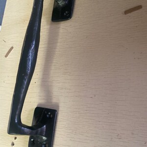 铸造工艺门式仿古木心把手谷仓门拉手轨道老哑黑厚重实门钢小把手
