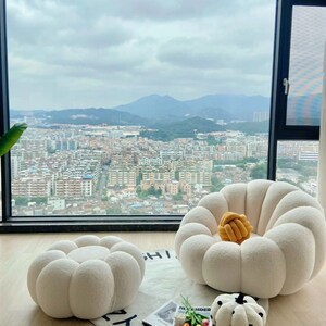 卧红南瓜沙发法式奶油风客厅落地摆件室爱装饰品新房新家网可床头