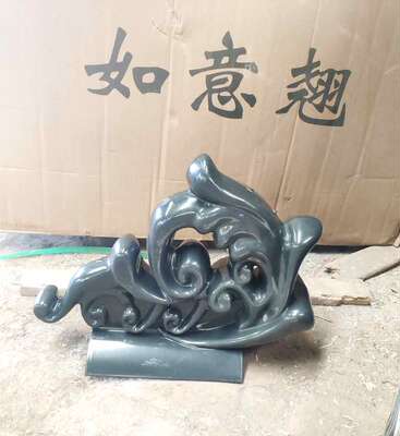 脊脂瓦造型如意翘祥云吉祥如意正吻翘角屋古屋顶装饰仿树配件