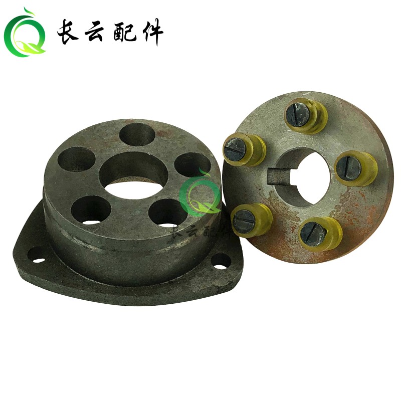 STC单缸柴油发电机皮带轮改直连联轴器连接盘总成胶套对接盘铸铁