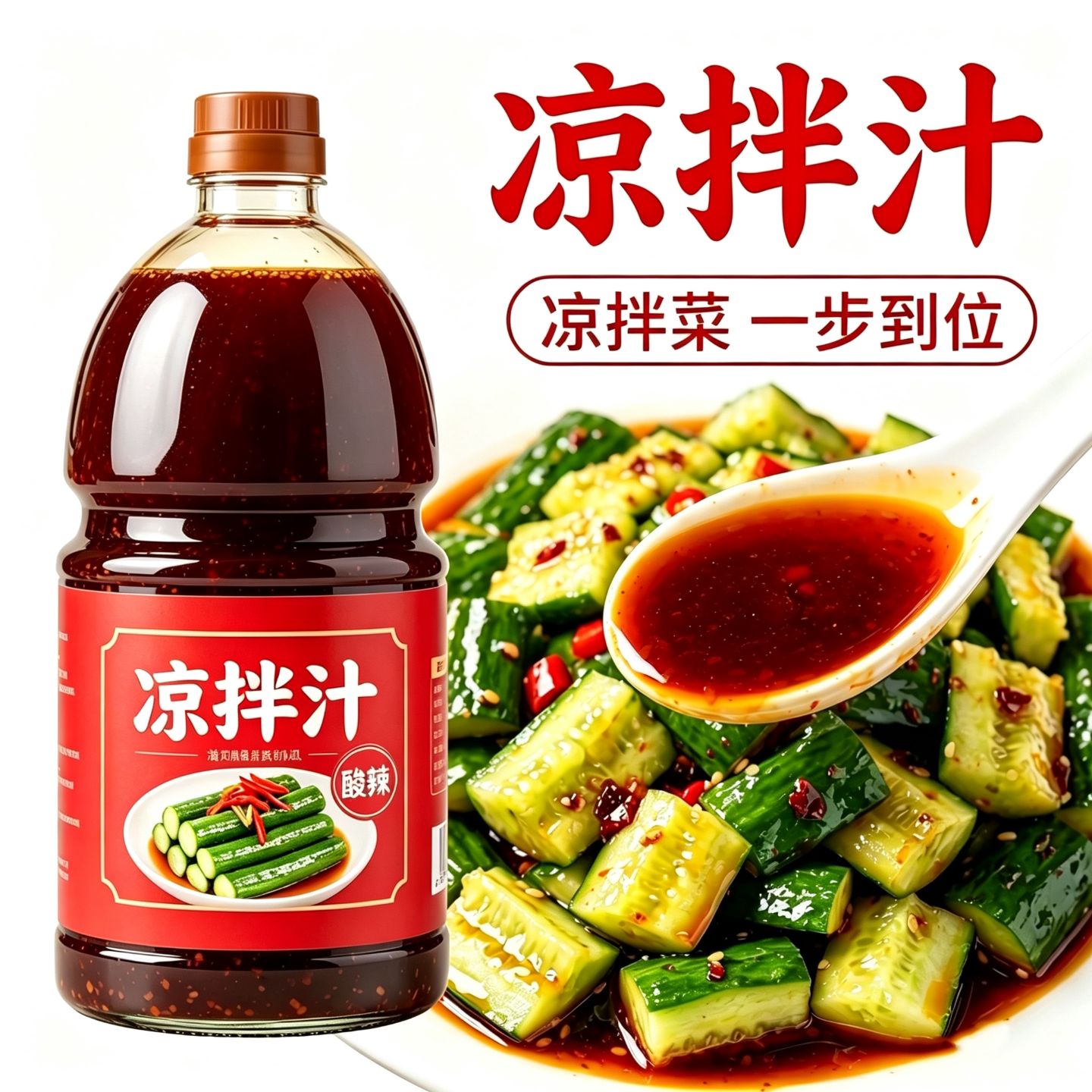 0脂酸辣凉拌汁麻香凉拌黄瓜开胃