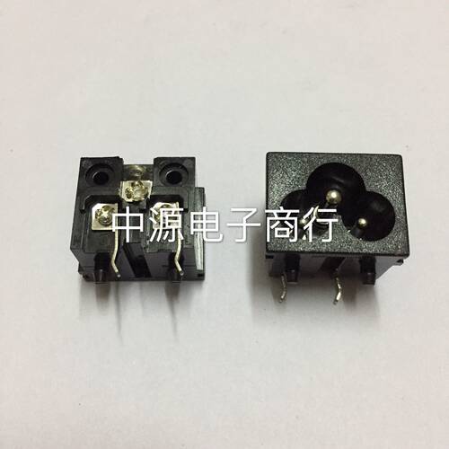 高品质AC电源插座 电源座 梅花座 米老鼠座  全铜 2脚