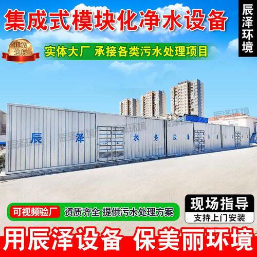 集成式模块化一体净水系统水库河水净化设备农村饮水净水供水设备