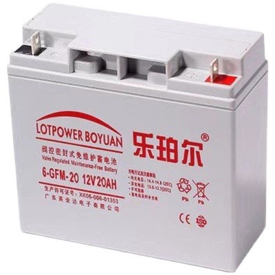 LOTPOWER乐珀尔蓄电池LP20-12铅酸免维护12V20AH通讯机房UPS电源