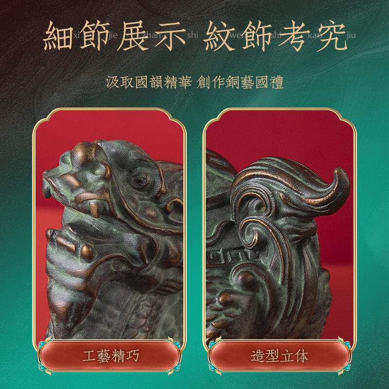 霸下龙龟铜把玩件办公室桌面解压小摆件创意茶宠文玩解压高档礼品