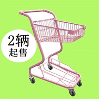 超市双层购物车商场便利店网红抓娃娃机日式酒吧KTV彩色手推车子