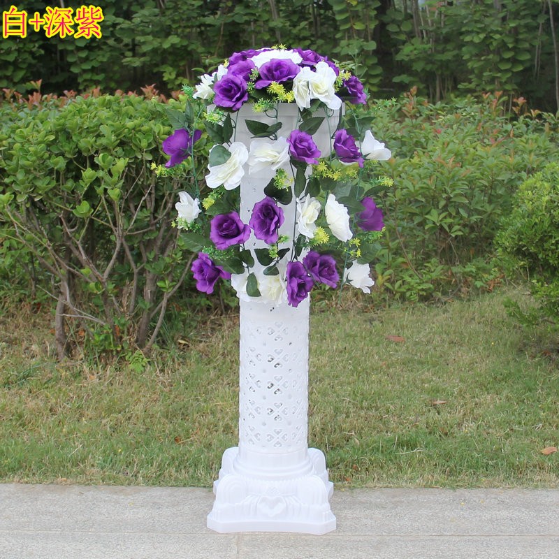 新款婚庆塑料罗马柱欧式罗马柱新店庆户外婚礼路引花婚庆道具用品