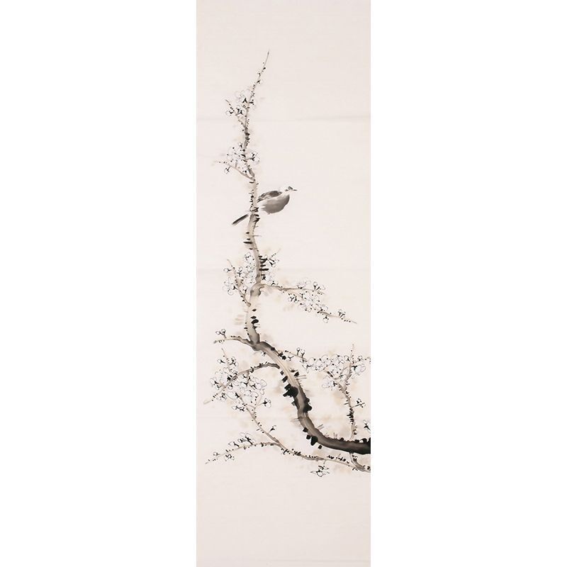 半透明花鸟莲花双面透景屏风纱中式卷帘隔断帘挂帘窗帘透光纱帘
