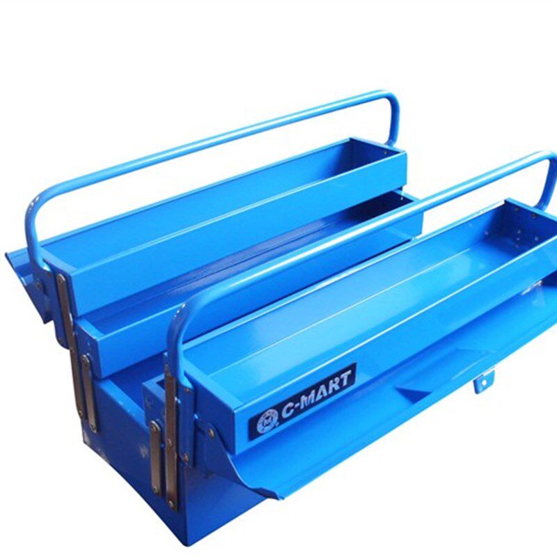 三层 加强型 铁皮工具箱L0043折叠分层台湾西玛工具CMART加厚