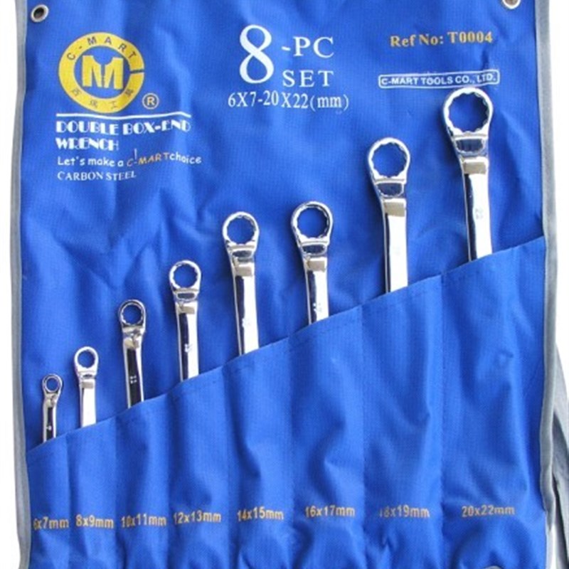 8八件套 双头 梅花扳手 T0004【台湾西玛工具-CMART】套装8-22MM