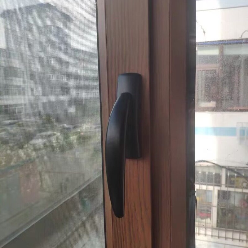 断桥铝平开窗把手锁传动锁条执手断桥铝窗两点锁内开内倒把手