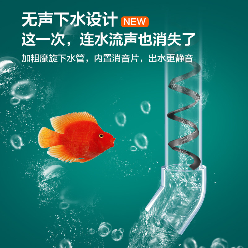 鱼缸过滤器滴流盒过滤盒干湿分离上过滤过滤盒低水位龟缸过滤神器