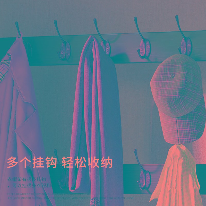 实木衣帽架落地家用门口换鞋凳挂衣架一体鞋架玄关衣帽柜卧室鞋柜