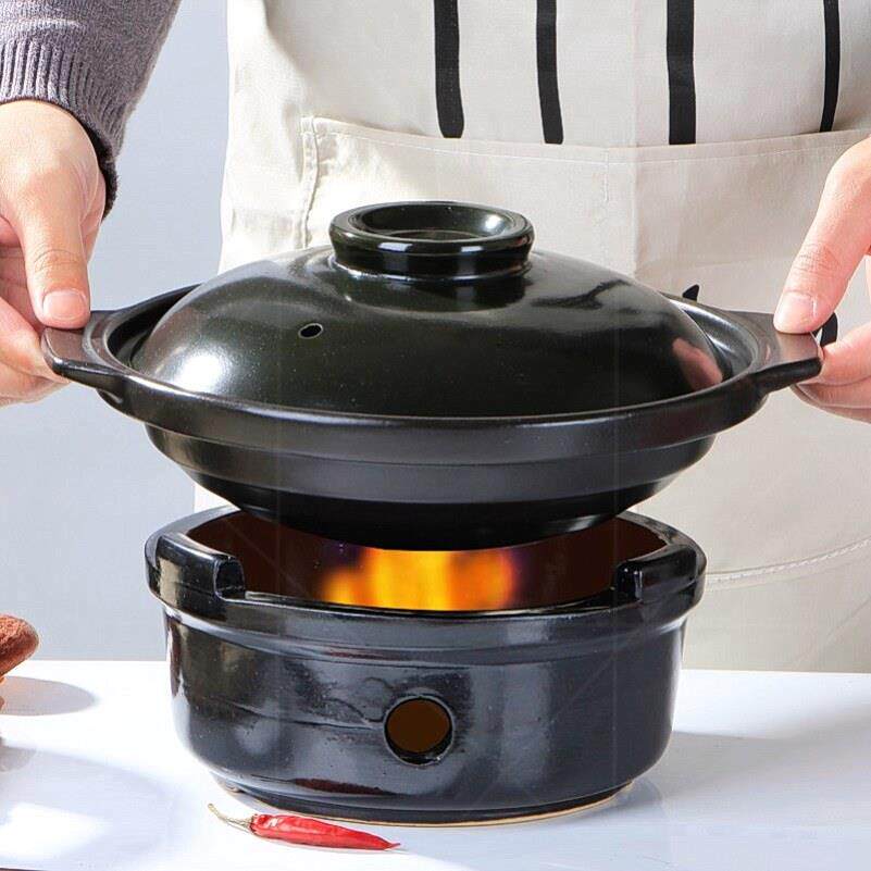 陶瓷干锅酒精炉具组 家用高档陶瓷锅具 锅组 商用餐具干锅锅
