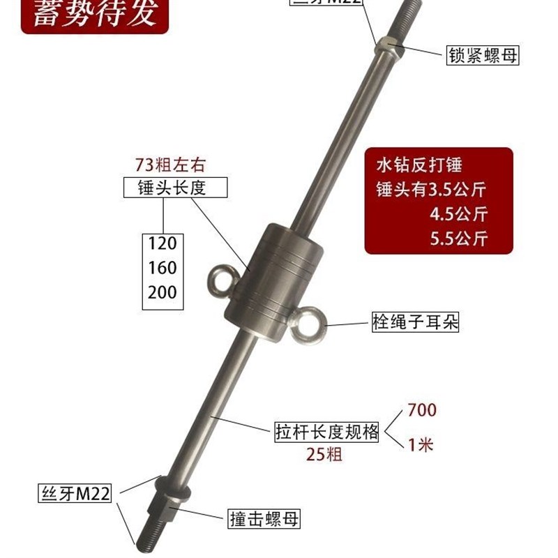 德国进口反打锤 取出器 拆钻头 拔出水钻头 卡钻神器
