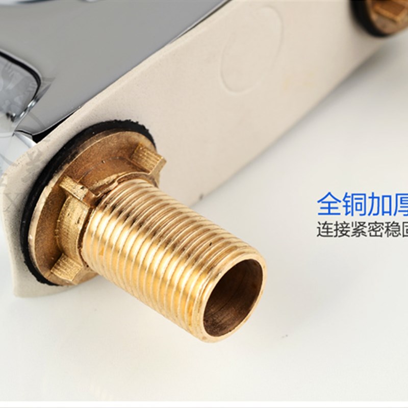 面盆双孔冷热水龙头全铜台盆洗脸盆老式卫生间三孔洗手盆万象旋转