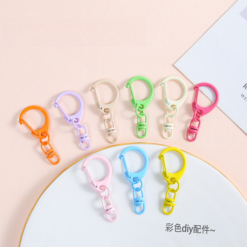 合金彩色烤漆D字扣带8字扣diy饰