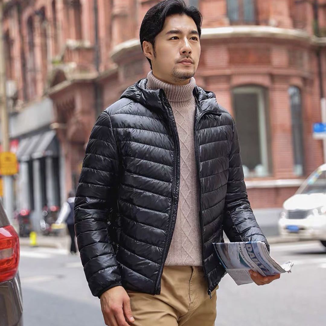 反季秋冬羽绒服新款大码男连帽超轻薄薄款短款便携外套立领清仓