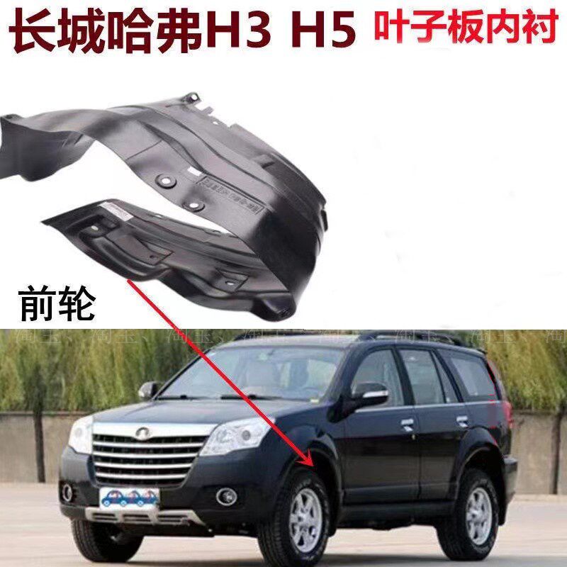 适用于弗城哈佛哈长H6泥H3 H5轮胎上挡泥板前轮叶子板内衬挡 板皮