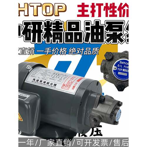 液压泵齿轮润滑油泵TOP-12A 小型电动机床三角泵油泵电机380V直插