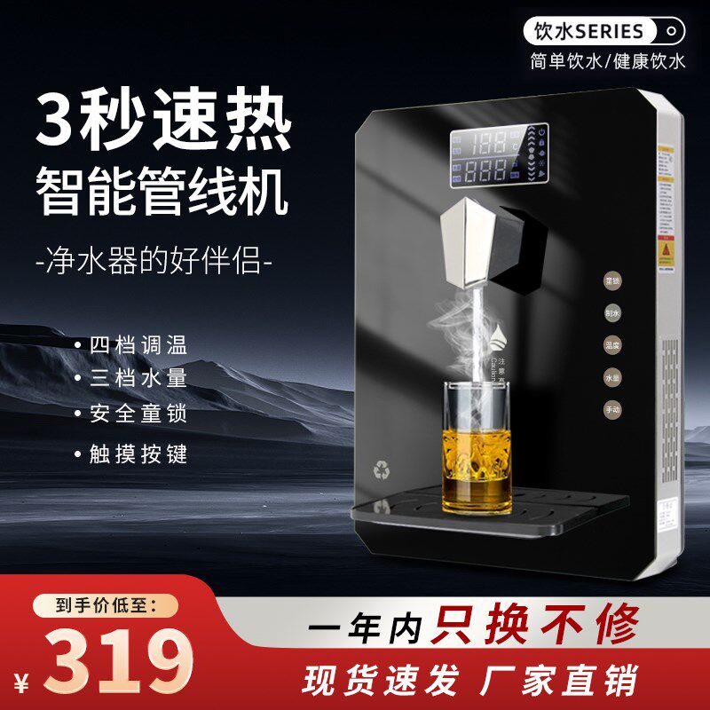 家用管式机冷挂线饮水机调温度调水量速热直饮机无胆式壁热纯净水