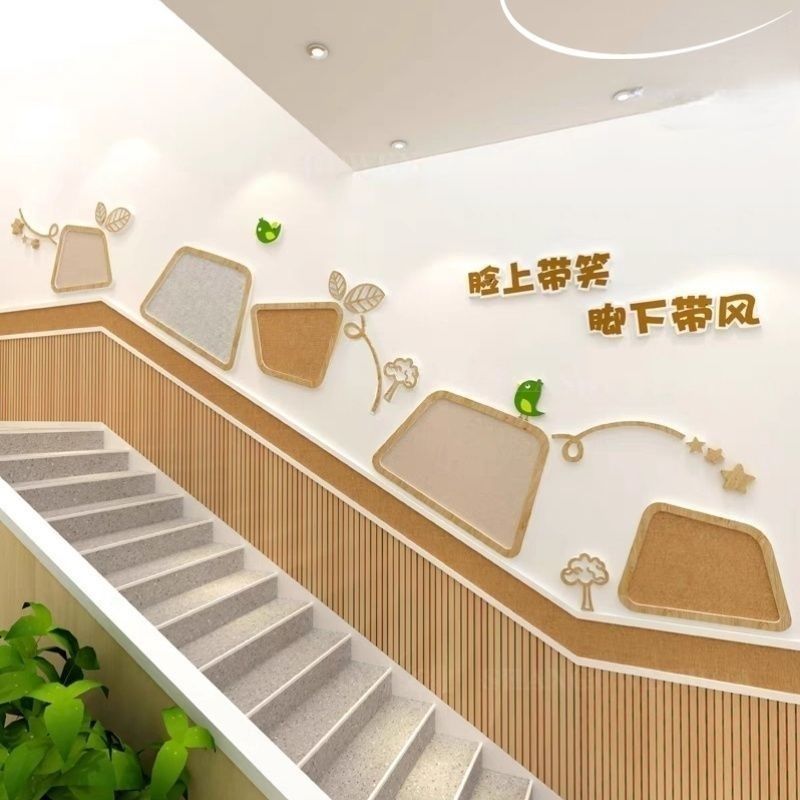 念儿园文梯理幼墙大厅楼化教室区角家园共育公告栏环创环境布置