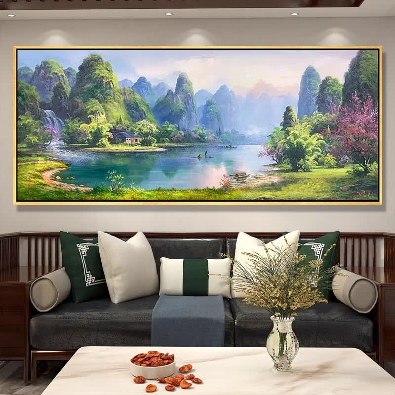 【名师纯手绘】桂林山水手绘油画