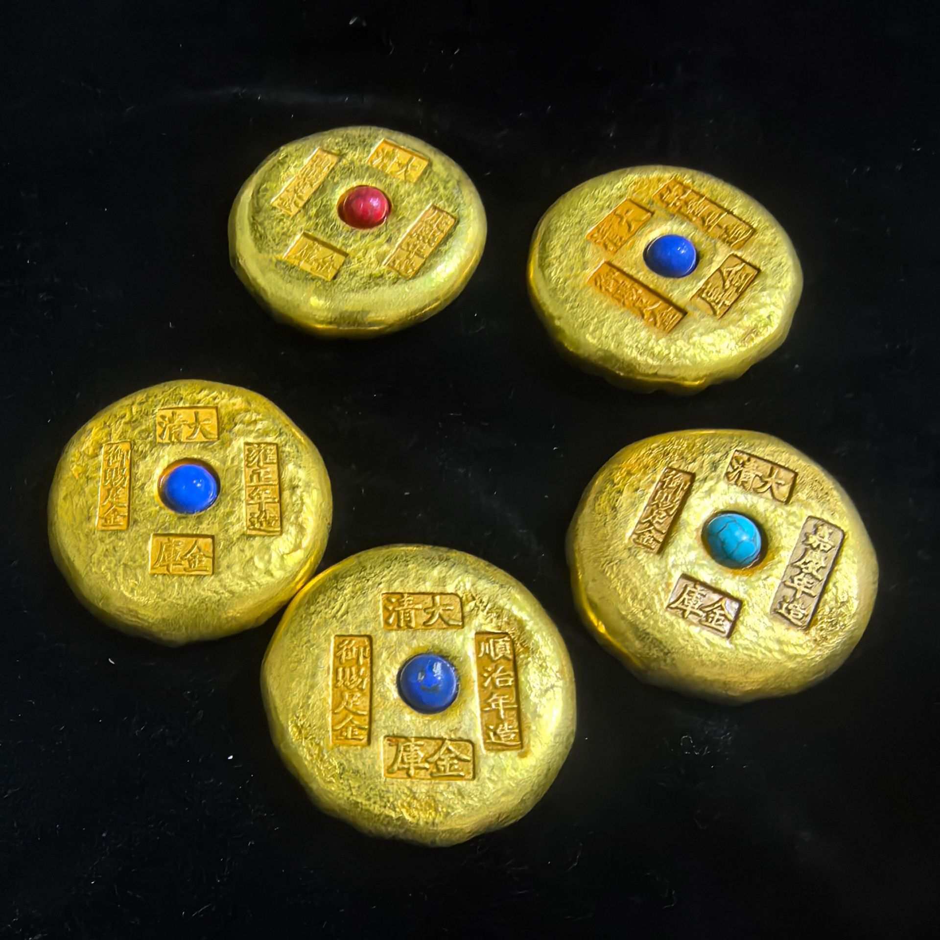 工艺品仿古做旧实心铸造金条金元宝金锭金砖装饰把玩工艺品摆件