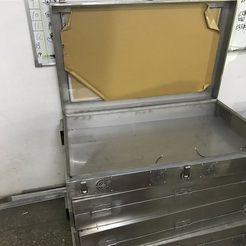 户外防尘防水 广告机 p外壳套料 不锈钢拉丝防锈 密封胶条开盖设