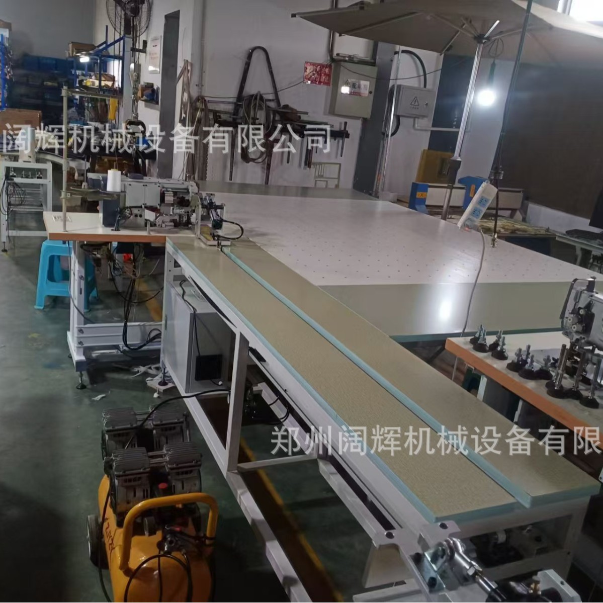 自动切包棉被包边机电动三同步地毯平缝机棉被包边机 切包一体机
