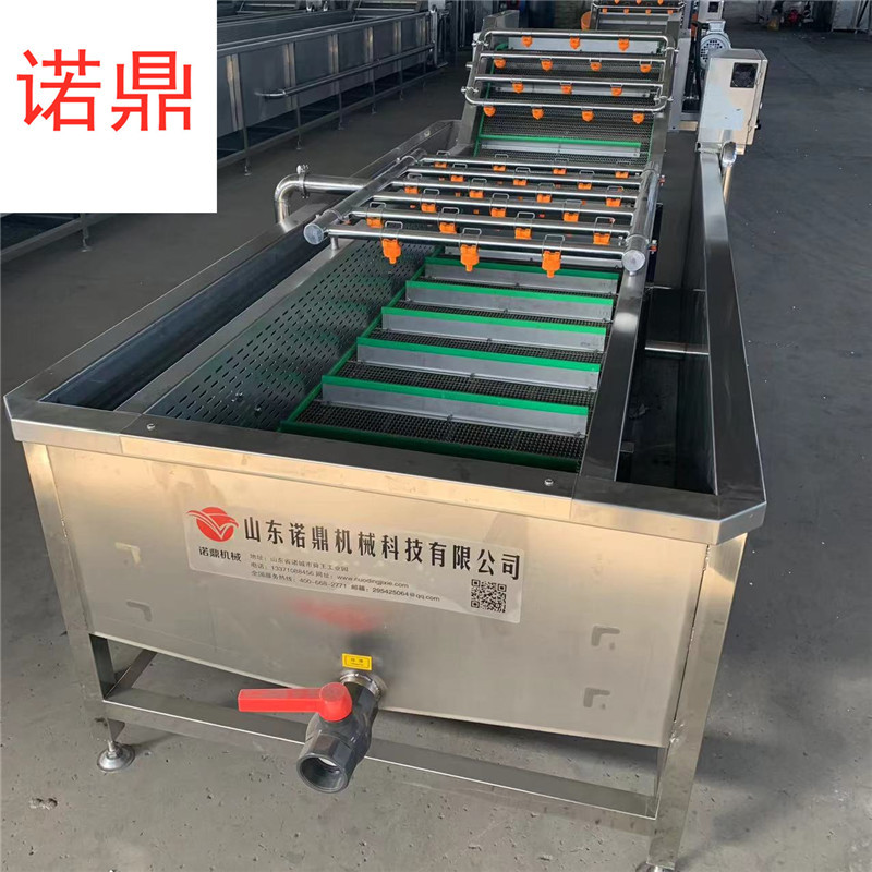诺鼎供应食品加工设备 小龙虾链条清洗机器 全自动气泡清洗机