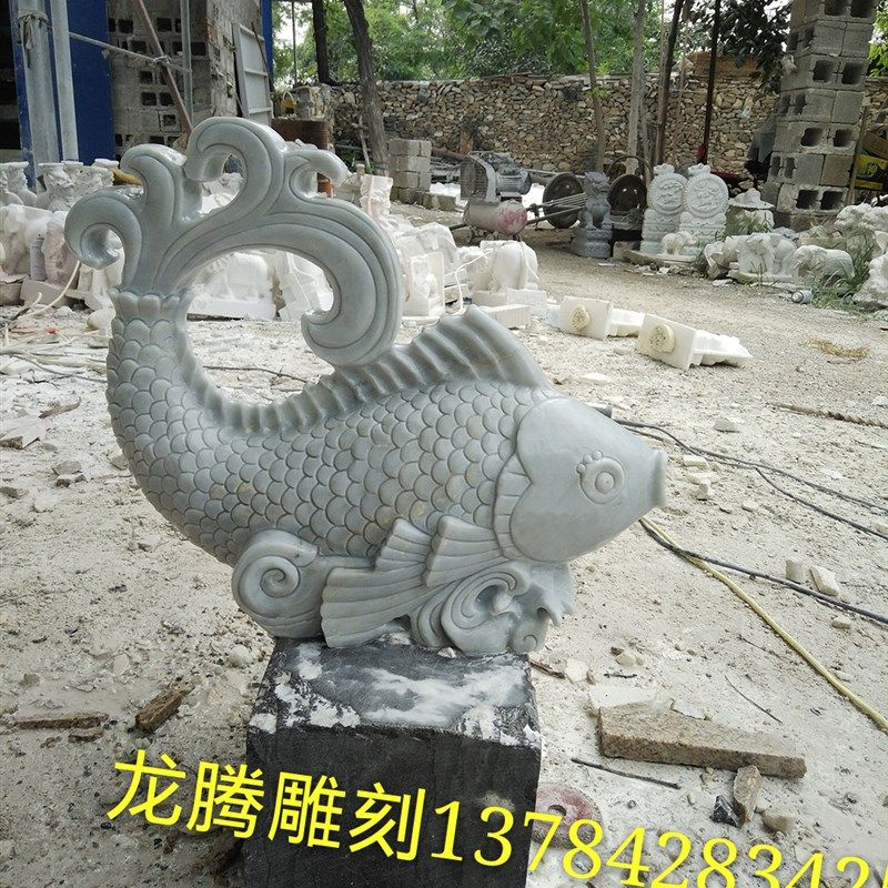 头水鱼喷 流水景观园林雕塑摆件喷壁鱼儿水挂雕塑喷泉鲤鱼吐水