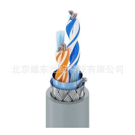 Belden9829型2线对4芯2x2x24AWG双层屏蔽RS-232/422通讯电缆100Ω