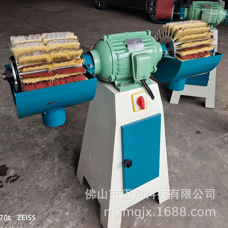 新品木工机械双头海绵轮砂光机 木D工抛光机 打磨机 立式抛光机