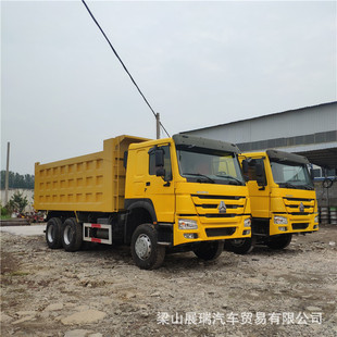 非洲豪沃欧二自卸车ZZ3257N4147A出口车 371马力 十轮翻斗车