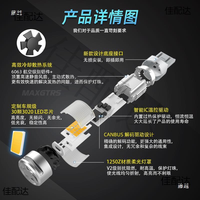 汽车LED转向灯防频闪Tq20柔光不刺眼1156歪脚PY21W转弯双闪灯泡