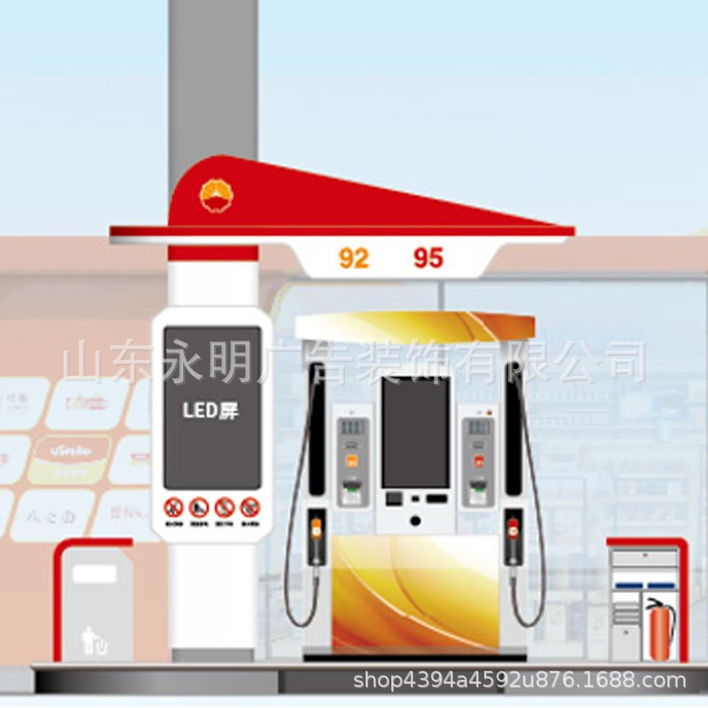 新款 中国石油j加油机油品灯箱 加油机方形灯箱 油机导视牌